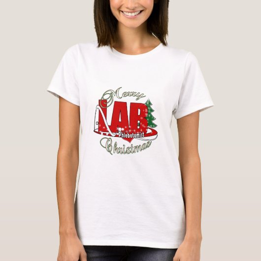 LAB PHLEBOTOMIST CHRISTMAS T-SHIRT (Voorkant)