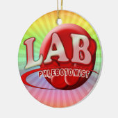 LAB PHLEBOTOMIST RBC LOGO KERAMISCH ORNAMENT (Links)