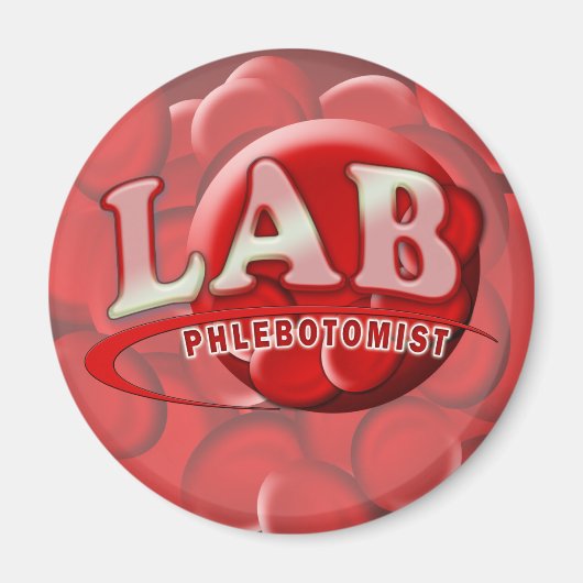 LAB PHLEBOTOMIST RBC LOGO MAGNEET (Voorkant)