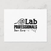 Lab Professionals sparen Lives Laboratory Tech Gif Briefkaart (Voorkant)