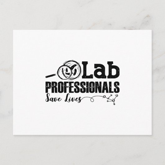 Lab Professionals sparen Lives Laboratory Tech Gif Briefkaart (Voorkant)