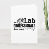 Lab Professionals sparen Lives Laboratory Tech Gif Kaart (Voorkant)