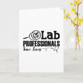 Lab Professionals sparen Lives Laboratory Tech Gif Kaart (Gele Bloem)