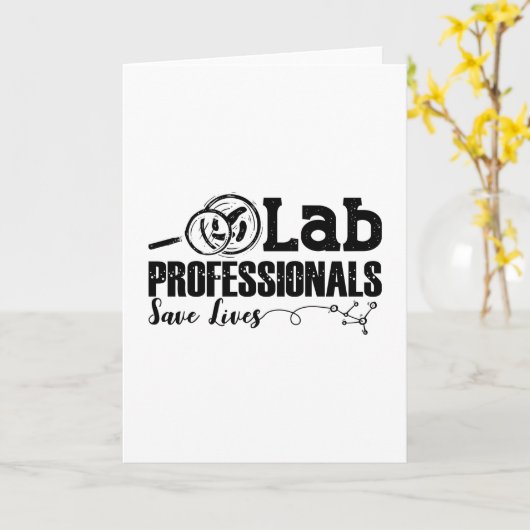 Lab Professionals sparen Lives Laboratory Tech Gif Kaart (Gele Bloem)