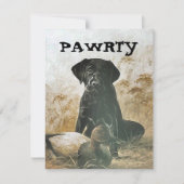 LAB PUP DOG PAWRTY PARTY INVITE INVITATION KAART (Voorkant)