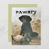 LAB PUP DOG PAWRTY PARTY INVITE INVITATION KAART (Voorkant / Achterkant)
