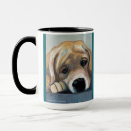 Lab Pup In De Problemen | Tweekleurige mok, 450 ml Mok
