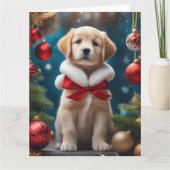 Lab Pup Vakantie Groet Kaart (Voorkant)