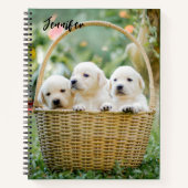 Lab Puppies gepersonaliseerd Notitieboek (Voorkant)
