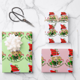 Lab Puppy Kerstmis Inpakpapier Vel