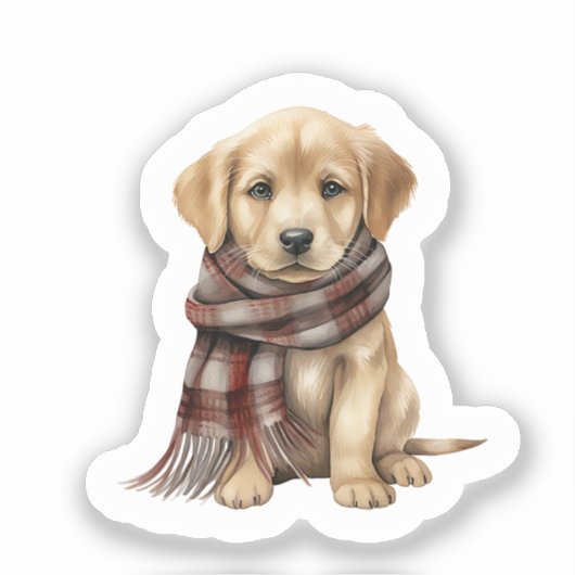Lab Puppy Sticker (Voorkant)