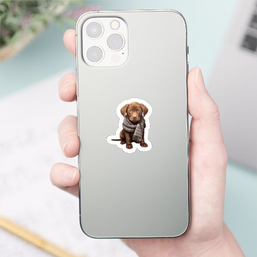 Lab Puppy Sticker (Telefoon)