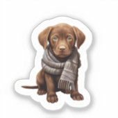 Lab Puppy Sticker (Voorkant)