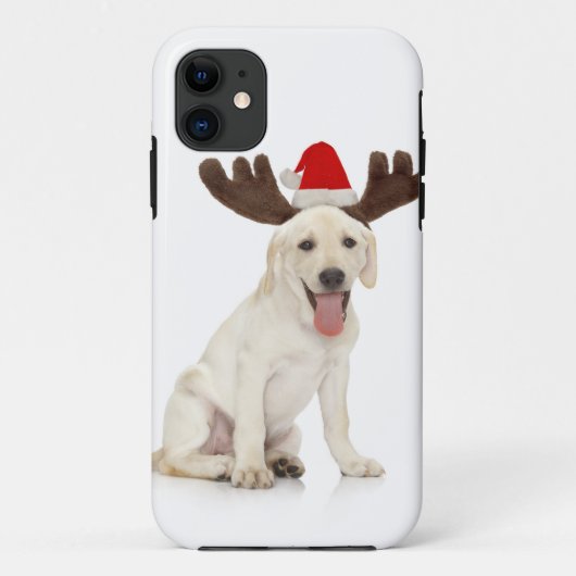 Lab Puppy Wearing Antlers Case-Mate iPhone Case (Achterkant)