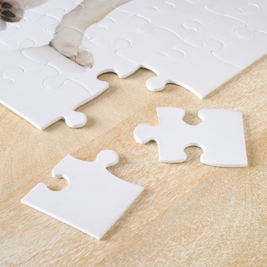 Lab Puppy Wearing Antlers Legpuzzel (Zijkant)