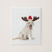 Lab Puppy Wearing Antlers Legpuzzel (Verticaal)