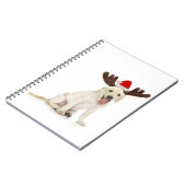 Lab Puppy Wearing Antlers Notitieboek (Linkerzijde)