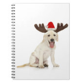 Lab Puppy Wearing Antlers Notitieboek (Voorkant)