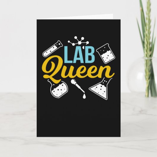 Lab Queen Laboratory Pun Laboratory Science Kaart (Voorkant)