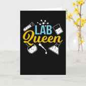 Lab Queen Laboratory Pun Laboratory Science Kaart (Gele Bloem)