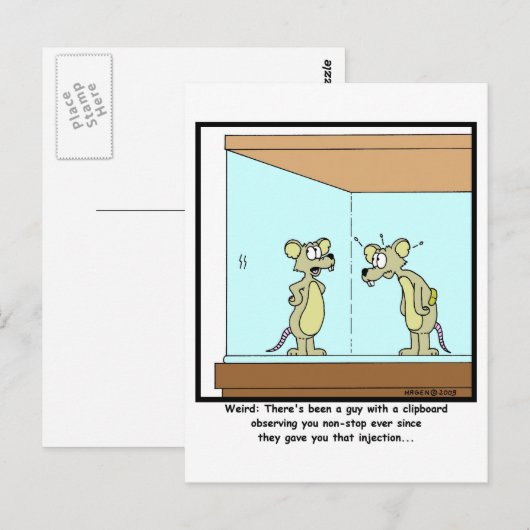 Lab Rat Briefkaart (Voorkant / Achterkant)