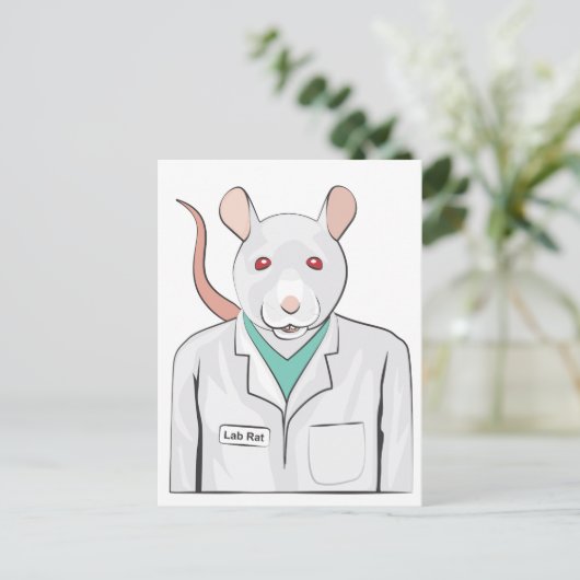 Lab Rat Briefkaart (Staand voorkant)