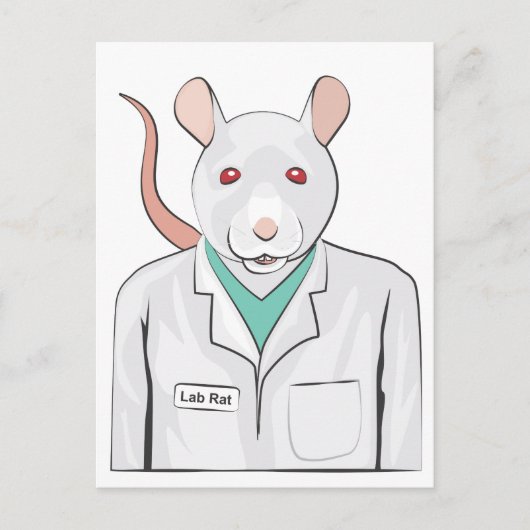 Lab Rat Briefkaart (Voorkant)