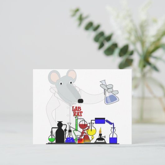 LAB RAT CHEMISTRY BRIEFKAART (Staand voorkant)