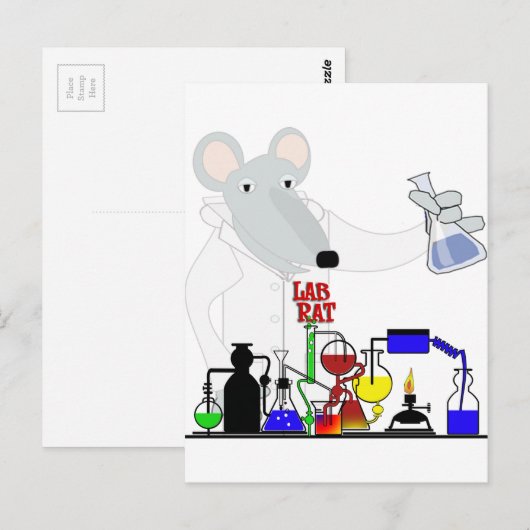 LAB RAT CHEMISTRY BRIEFKAART (Voorkant / Achterkant)
