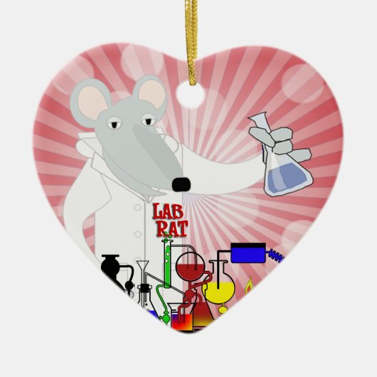 LAB RAT CHEMISTRY KERAMISCH ORNAMENT (Voorkant)