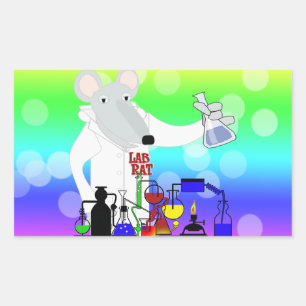 LAB RAT CHEMISTRY RECHTHOEKIGE STICKER