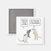 Lab Rat Covid Vaccine Funny Magnet (Voorkant / Achterkant)
