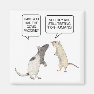 Lab Rat Covid Vaccine Funny Magnet