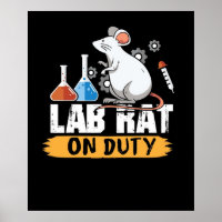 Lab Rat on Duty Science-shirt muizen design