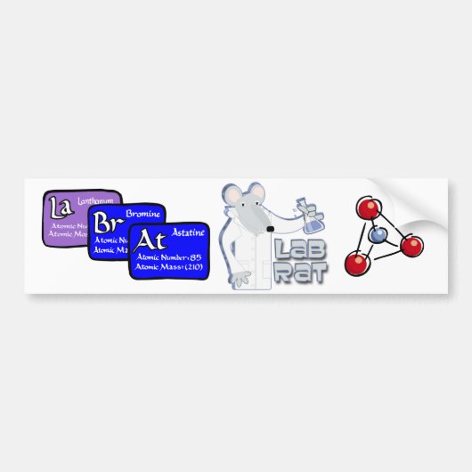 LAB RAT PERIODIEK SYSTEEM BUMPER STICKER (Voorkant)