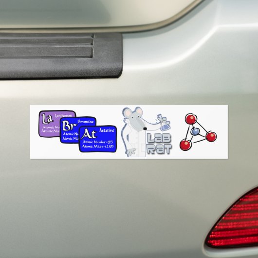 LAB RAT PERIODIEK TABLE BUMPER STICKE BUMPERSTICKER (Op auto)