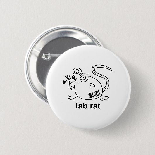 Lab Rat Ronde Button 5,7 Cm (Voorkant /achterkant)