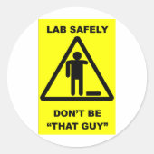 Lab Safety 1 Ronde Sticker (Voorkant)