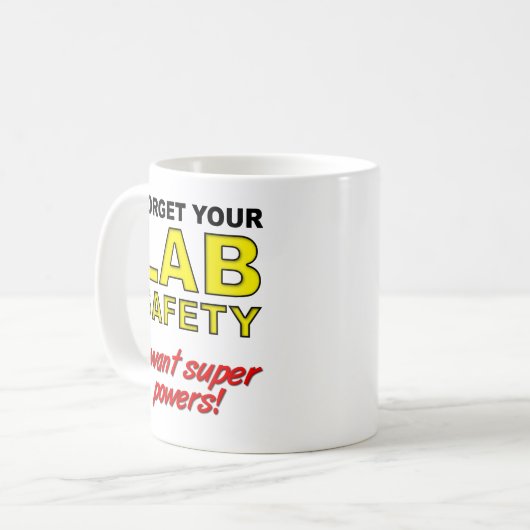 Lab Safety Funny Mug Koffiemok (Voorkant links)