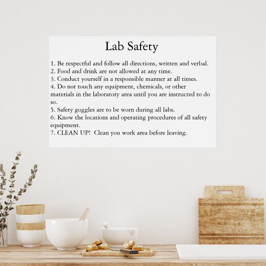 Lab Safety Poster (Keuken)