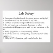 Lab Safety Poster (Voorkant)