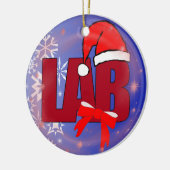LAB SANTA CHRISTMAS ORNAMENT (Links)