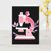 Lab Science Floral Microscope Biologist Science Va Kaart (Gele Bloem)