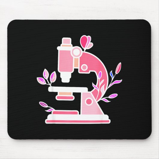 Lab Science Floral Microscope Biologist Science Va Muismat (Voorkant)