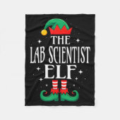 Lab Scientist Elf Job Title Funny Christmas Matchi Fleece Deken (Voorkant)