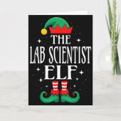 Lab Scientist Elf Job Title Funny Christmas Matchi Kaart (Voorkant)