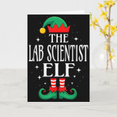 Lab Scientist Elf Job Title Funny Christmas Matchi Kaart (Gele Bloem)