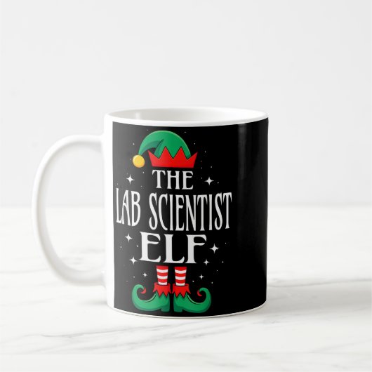 Lab Scientist Elf Job Title Funny Christmas Matchi Koffiemok (Links)