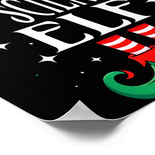 Lab Scientist Elf Job Title Funny Christmas Matchi Poster (Hoek)