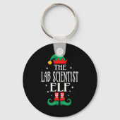 Lab Scientist Elf Job Title Funny Christmas Matchi Sleutelhanger (Voorkant)